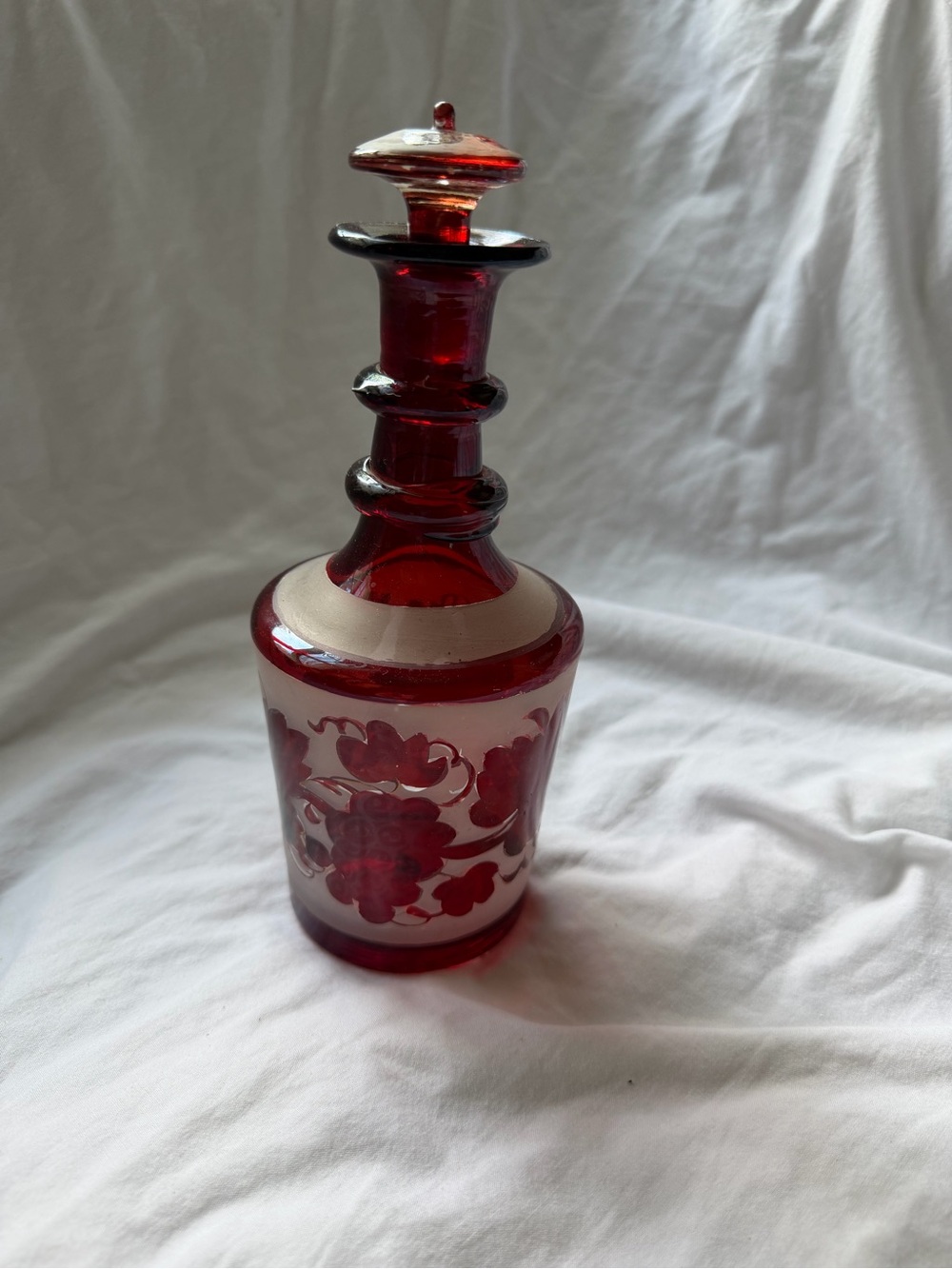 19th-century Bohemian Glass decanter or dresser bottle